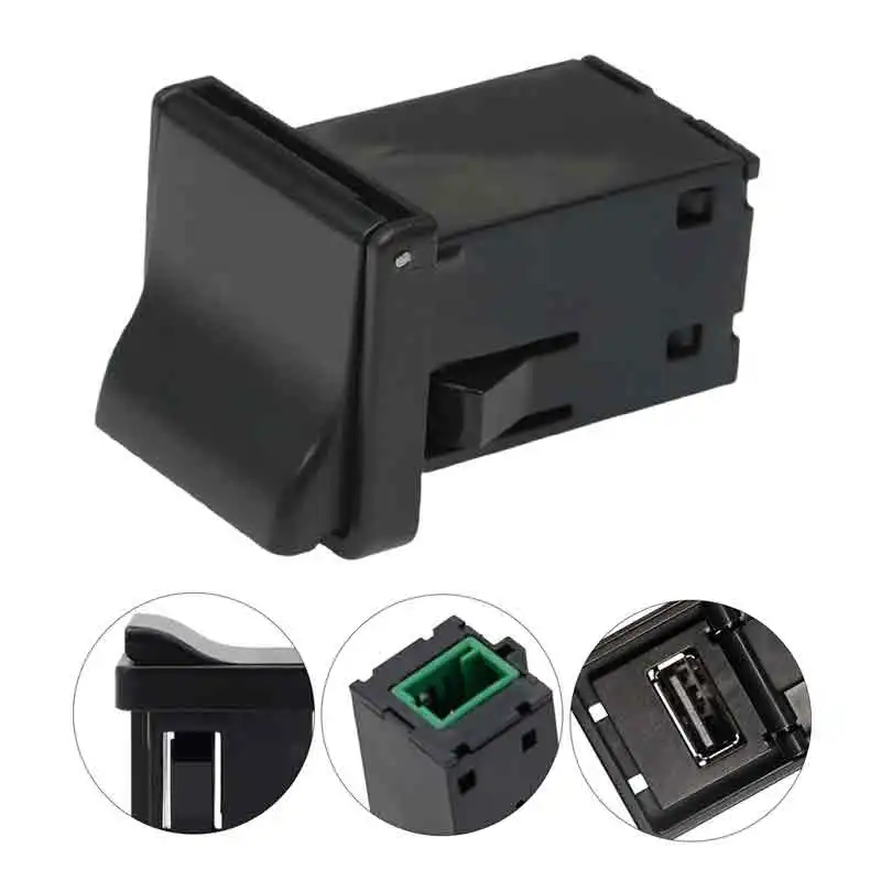 284H3-1FA0B 284H3-1FA0A USB Connector Auxiliary Adapter Jack Black Fit for Nissan 370Z Cube GT-R Leaf Murano INFINITI Q70 QX50