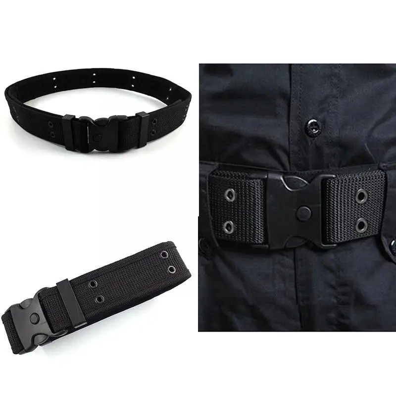 Black Outdoor Safety Training Belt Adjustable Multifunctional Lock Quick Tactical Armed Release Safety Belt