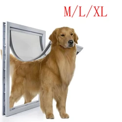 Large Dog Door PVC Magnet Automatic Closing Door Puppy Magnetic Lock Door Cat Flap Screen Safety Weatherproof Rain Door M/L/XL