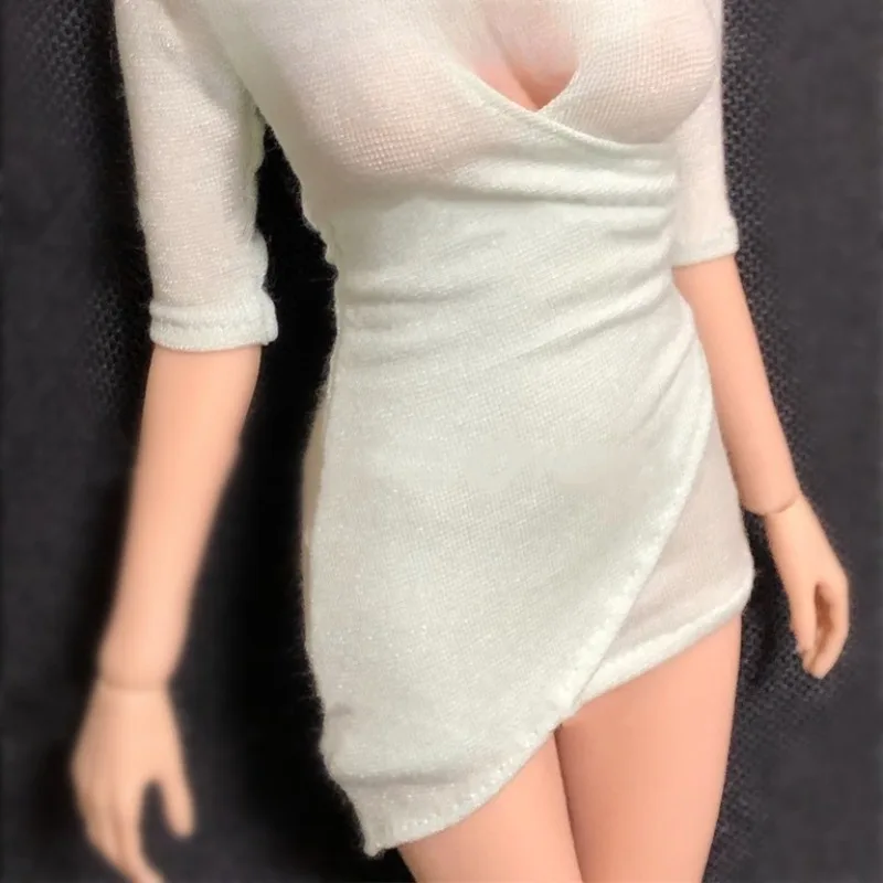 

1/6 Scale Female Soldier Tight Fitting Deep V-dress Slim Professional Outfit Model for12-inch Action Figures Body Clothes Decor