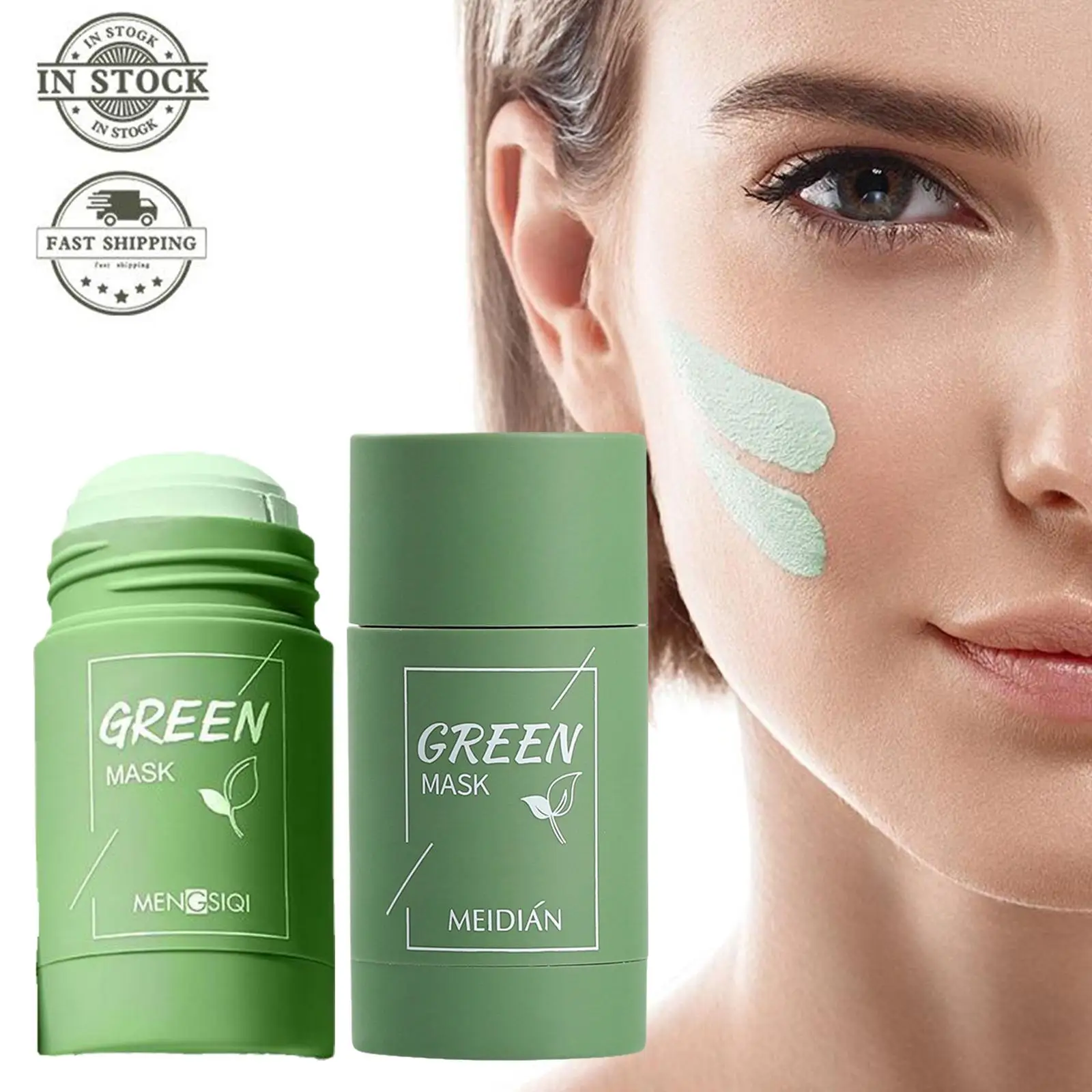 Green Tea Solid Cleansing Mask Replenishing Skin Moisturing Deep Cleaning Oil Control Nourishing Smoothing Facial Skin Product