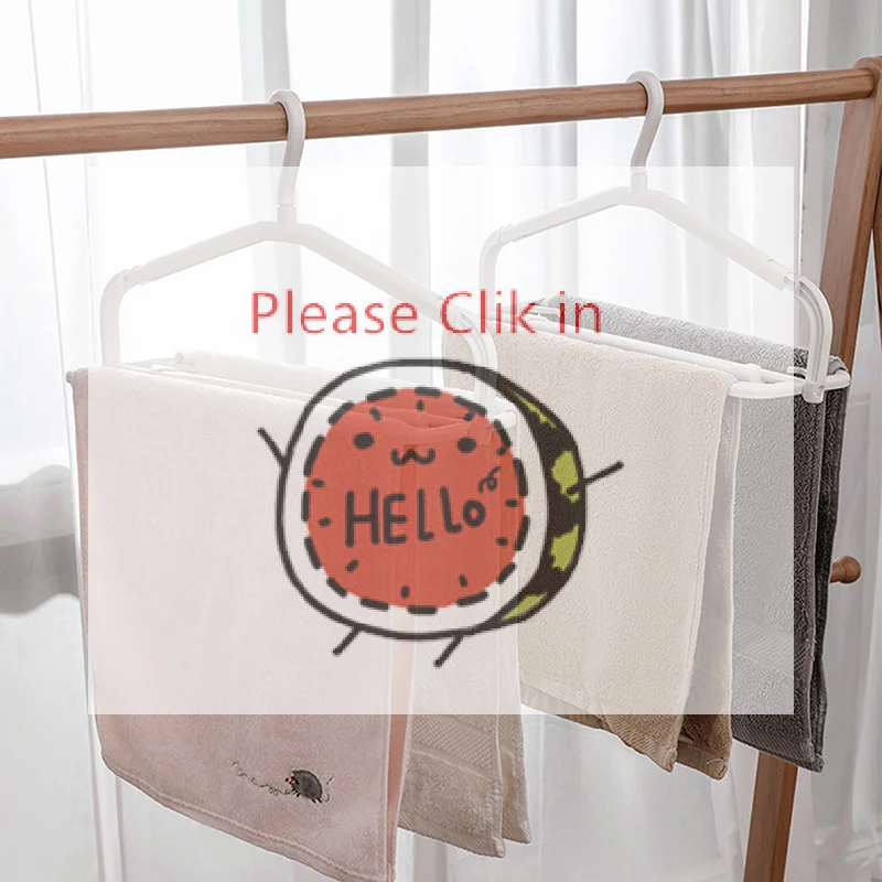 1PC Foldable Plastic Clothes Hanger With Clip Space Saving Scalable T-Shirt Dress Coat Towel Hanger Accessories For Home Closet