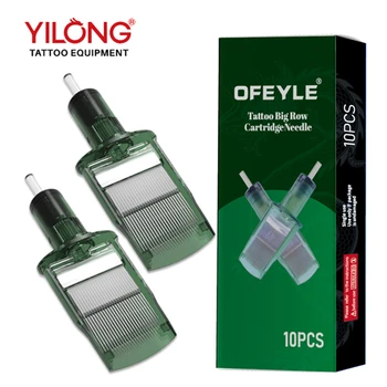 10 Uds. Cartucho de aguja súper grande, cartucho de tatuaje profesional, equipo de tatuaje, aguja de fila grande para tatuaje
