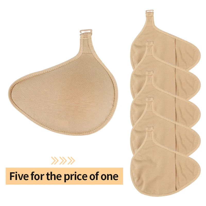 Hook Protector Twos Shapes Spiral And Triangle Cotton Protect Cover For silicone breast forms Sweat-absorbing And Breathable 5/P