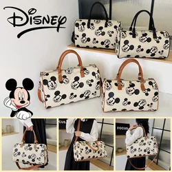 Disney Mickey Mouse Women's Cartoon Shoulder Bag Large Capacity Handbag Luggage Storage Travel Tote Multi Function Crossbody Bag