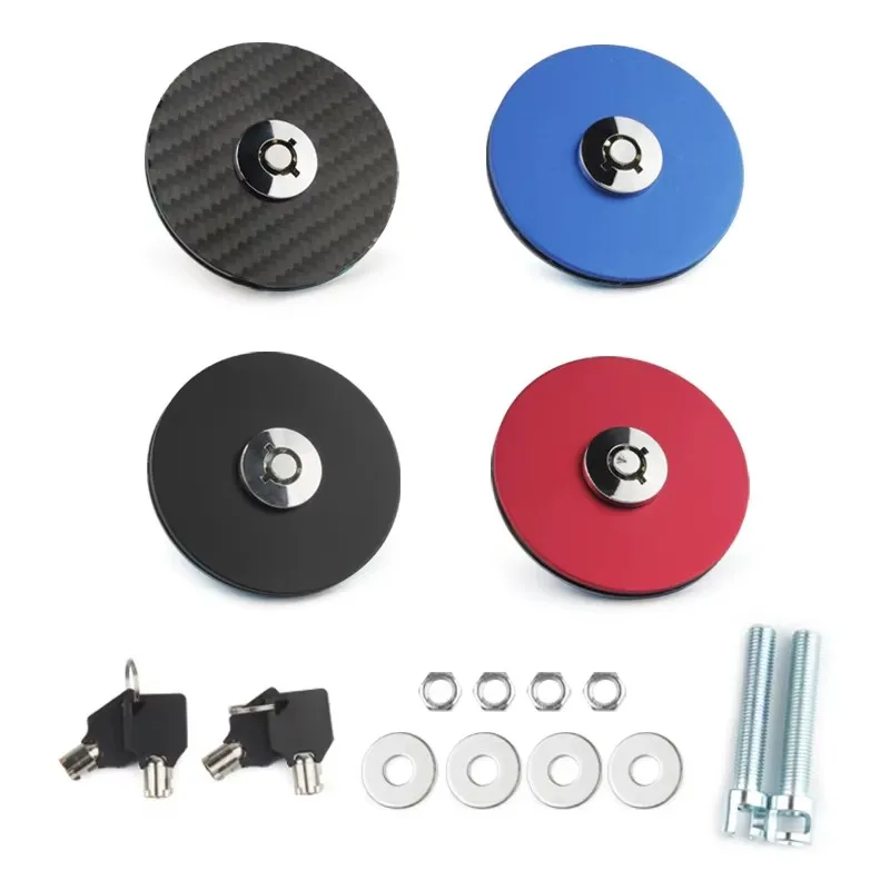 

Universal Aluminum alloy Engine Hood Cover Lock Key Pin Kit Quick Latch Release Engine Bonnets Carbon Fiber Style Latch