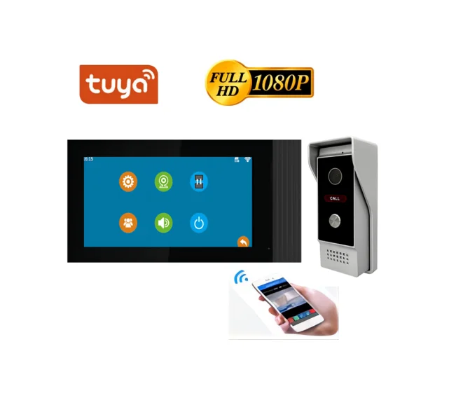 WIFI HD 1080P 7 Inch Touch Video Intercom System Support Multiple Door Opening Methods Doorbell With Tuya APP