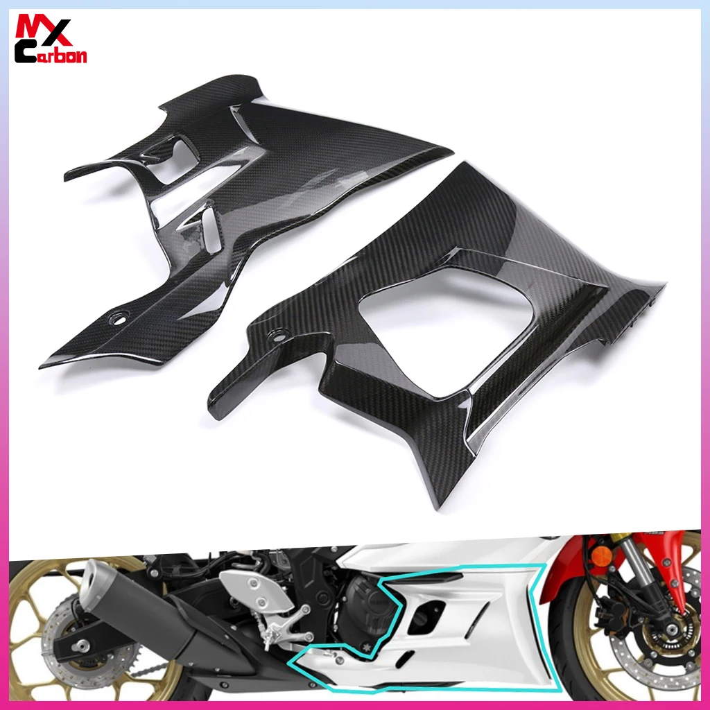 Motorcycle Belly Pan for YAMAHA R3 2022 2023 Full Carbon Fiber Lower Side Surround Fairing Modified Accessories