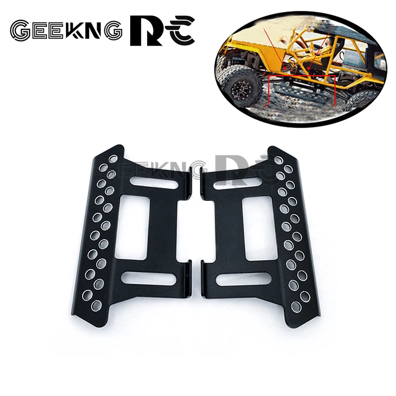 

2Pcs Metal Side Pedal Plate For Axial SCX10 Side Step Sliders 1:10 Scale RC Crawler Car Part 5 Colors