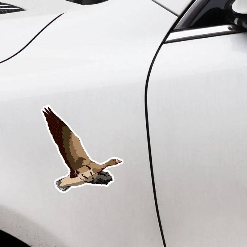 Car Sticker Interesting Waterproof Flying Geese Animal Decal Fashion PVC Window Graphic Decoration High Quality Decals 14*12cm