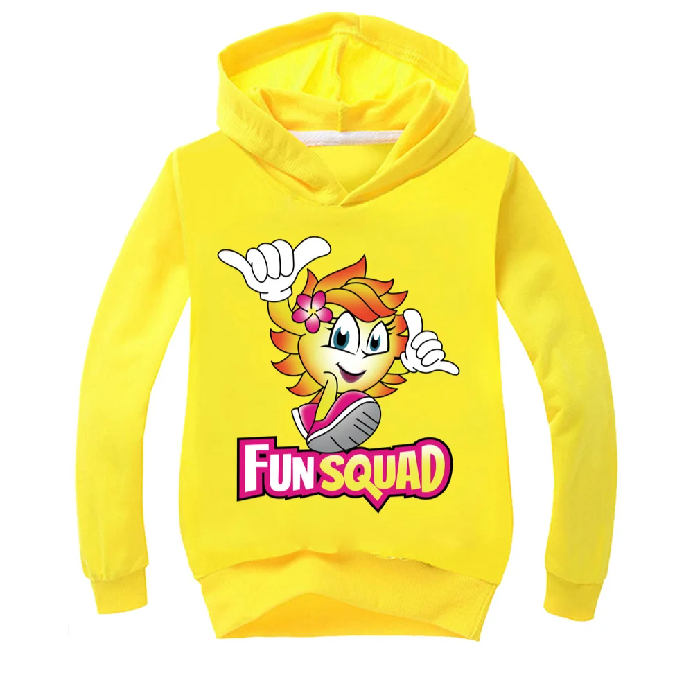 Fun Squad Gaming Children's Hoodie Sweater Toddler Girl Fall Clothes Boys Long Sleeve Tops Kids Hooded Shirt Child T Shirt 2-16Y