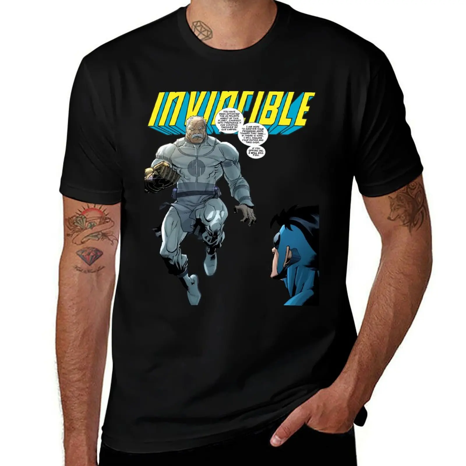 

Conquest Vs Invincible T-Shirt funny t shirts cotton t shirt man luxury man t shirt graphic T-shirt