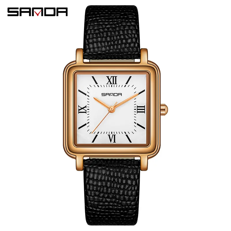 Sanda 1103นาฬิกาผู้หญิงระดับไฮเอนด์ที่สวยงามพร้อมการเคลื่อนไหวของญี่ปุ่นนาฬิกาผู้หญิงขนาดโรมันที่เรียบง่ายและกะทัดรัดย้อนยุคกันน้ํา