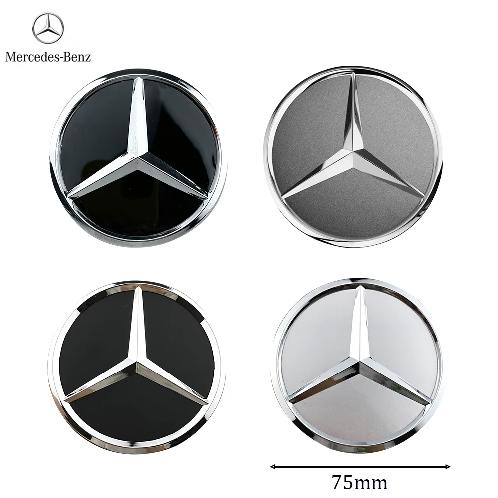 4pcs/set 75mm Car Wheel Center Hub Caps Cover for Mercedes Benz B/C/E/S Class A Class C200L GLC GLK CLA W126 Auto Accessories