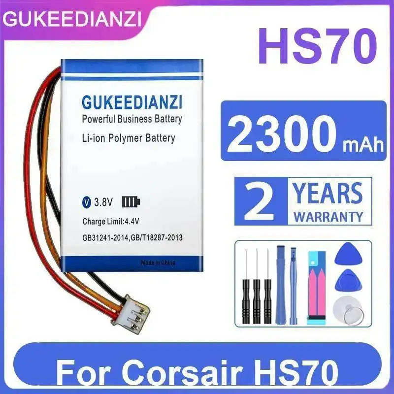 

Earphone Battery High-Capacity For Corsair HS70 2300Mah