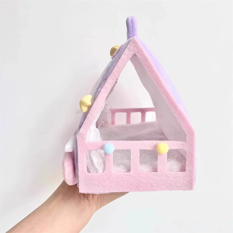 سرير خيمة دمية لطيف قليلاً من القطن الطازج سرير أطفال ألعاب تخزين إبداعية حلي سطح المكتب الداخلي هدايا لطيفة أثاث القلقاس