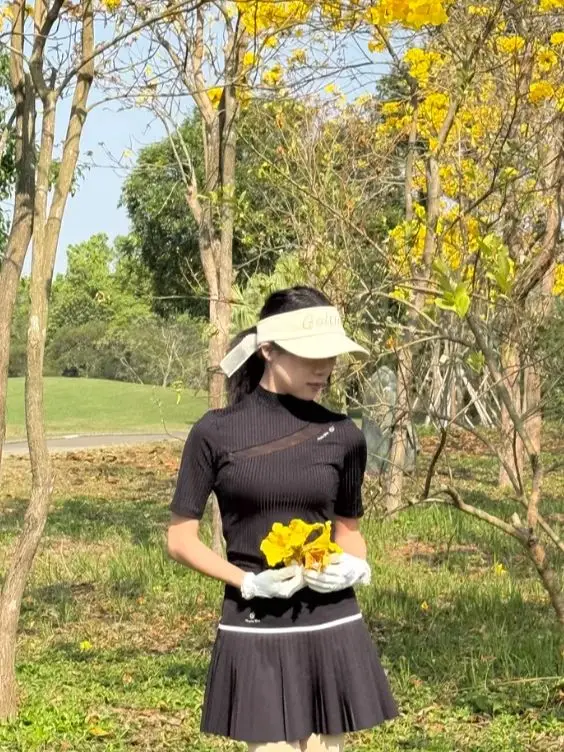 KINGLOY Golf Women's Summer Folding Skirt Versatile Sports Skirt Women's Slimming Half Body Tennis Skirt
