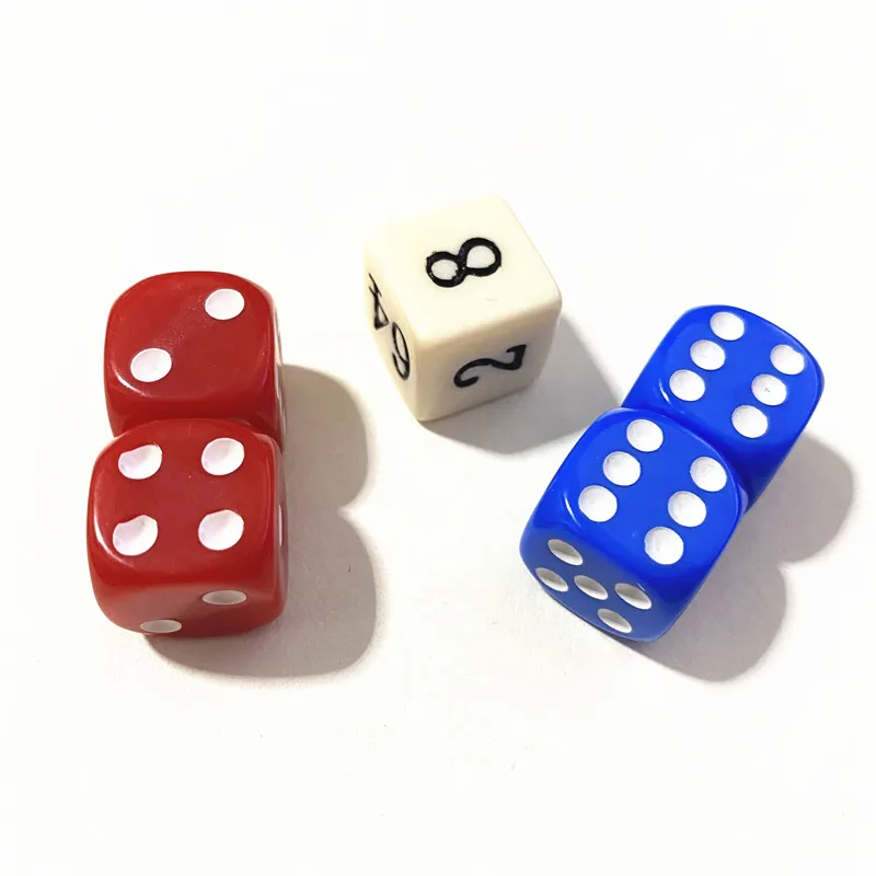 5Pcs/set High quality New Acrylic 16mm Ponit + Multiple Dice For Backgammon Board Games Dice