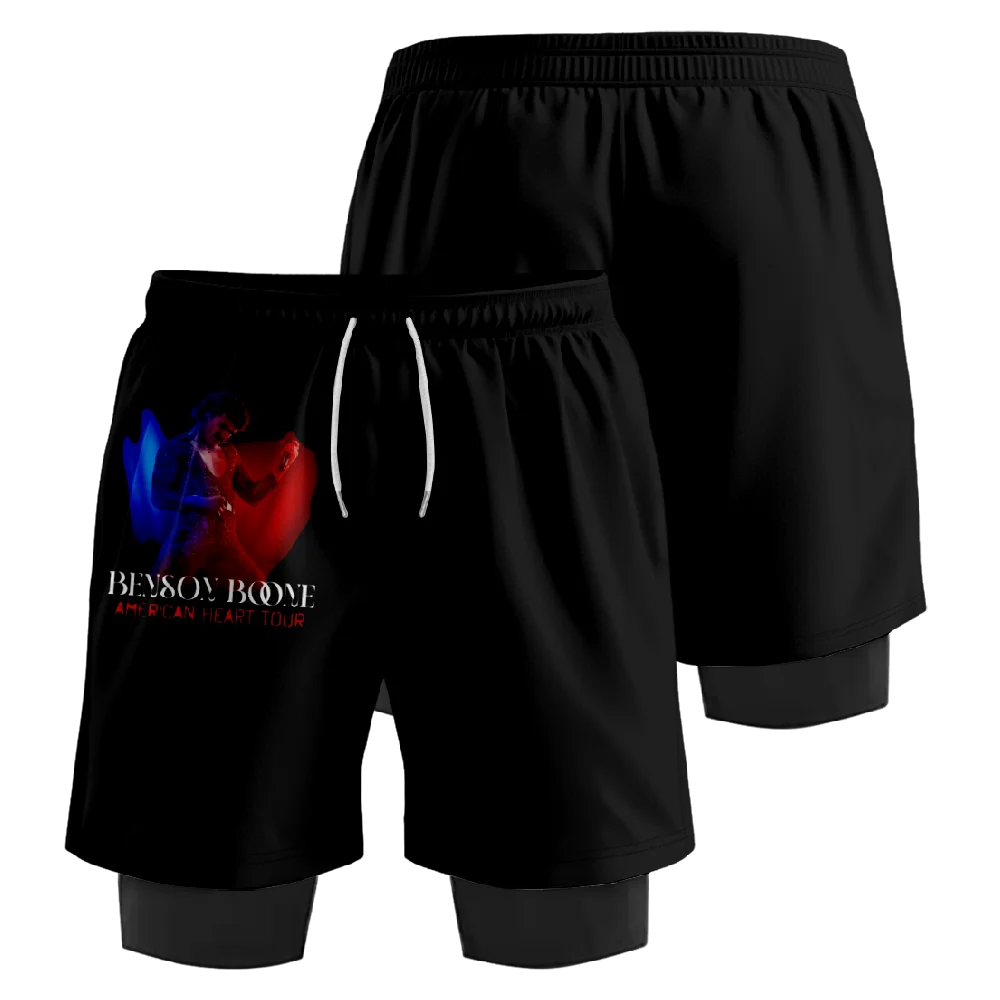 

Benson Boone Merch Print Поддельные две шорты Косплей Женщины Мужчины Мода Повседневная уличная одежда