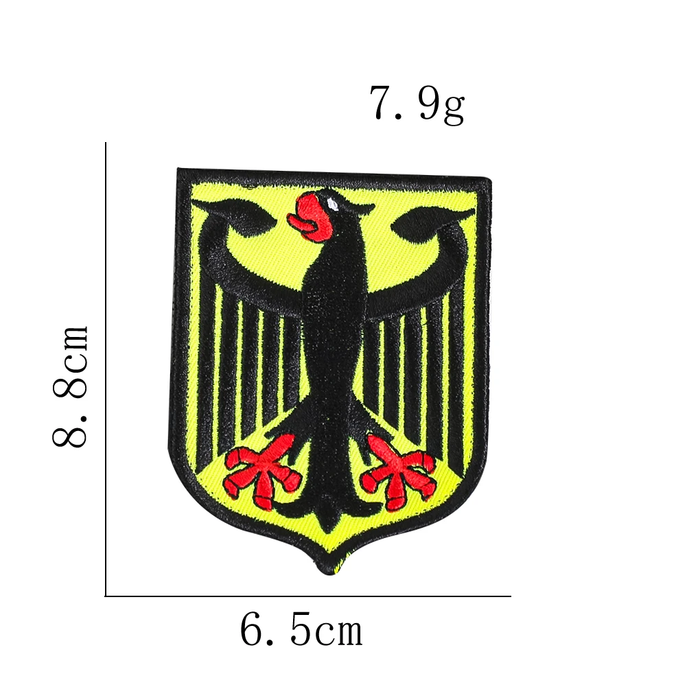 Deutscher Bundesadler, bestickter Schildaufnäher, taktisches Klett-Abzeichen für Fans, Rucksack, Hut, Kleidung, DIY-Dekoration – Detail 7