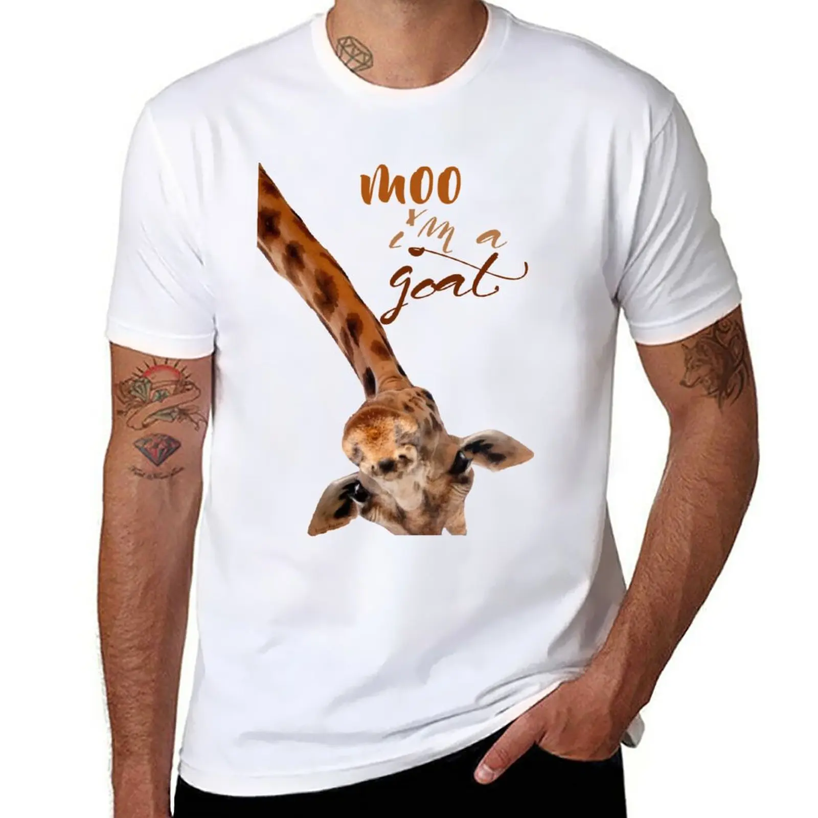 

New Funny Giraffe Moo I'm a Goat T-Shirt T-shirt for a boy Tee shirt quick drying t-shirt black t shirts T-shirts for men cotton