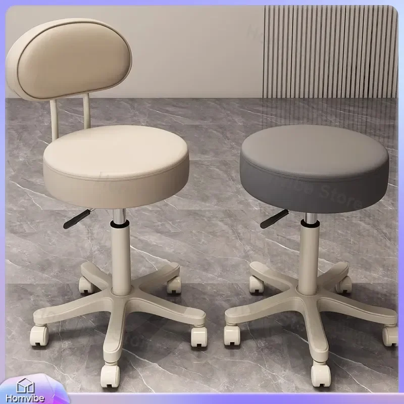 for Beauty Salon Barber Shop Stool Hair Manicure Makeup Artist Work Chair with Wheels Home Swivel Seat