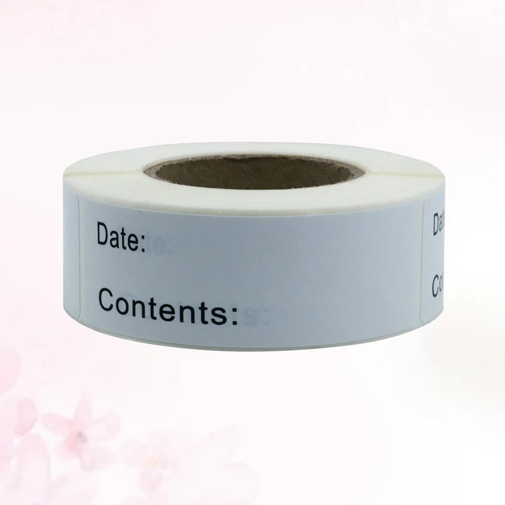 1 Roll Food Storage Label DIY Removable Tag Adhesive Refrigerator Freezer Sticker No Residue Kitchen Use Removable Tag