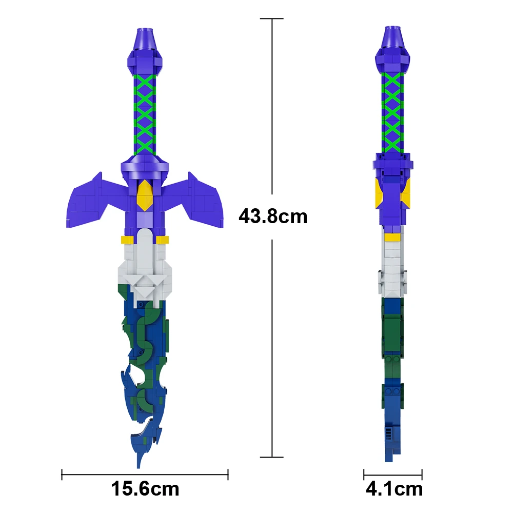 Gobricks Game Wilderness Breaths Broken Sword Building Blocks Game Weapon Props Blocks Educational Toy Kid Birthday Gift withbox