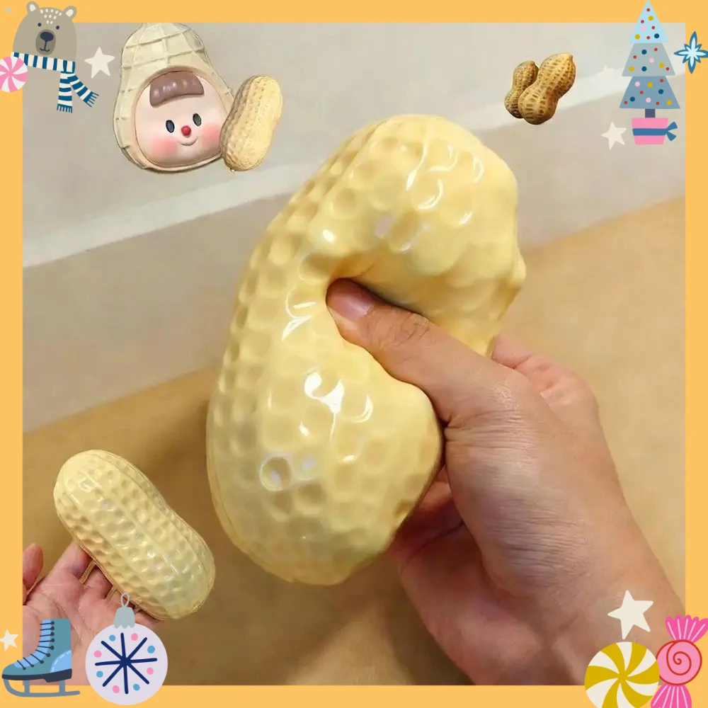2026 Trendiges 1-teiliges realistisches Erdnuss-Squishy-Spielzeug, weiches Stressabbau-Quetschspielzeug, futterförmiges Entspannungsspielzeug, Weihnachtsgeschenk