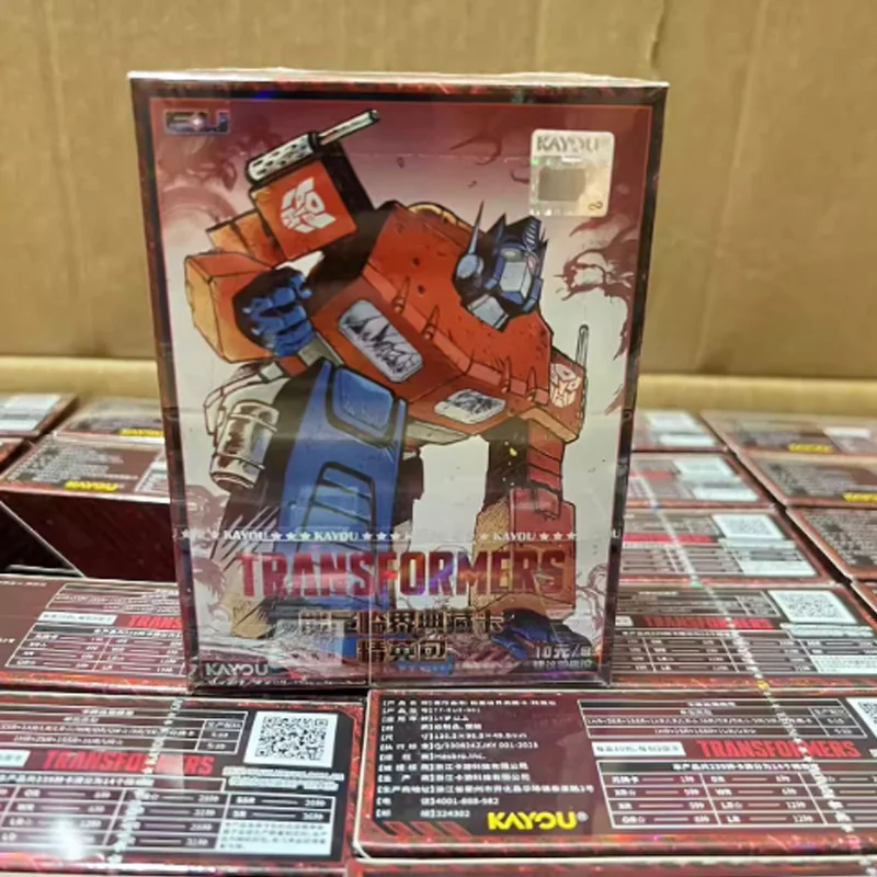 Kayou Transformers Collectible Cards Elite Pack Energon Critical Collection Bumblebee Optimus Prime Anime Cards Gift for Kids