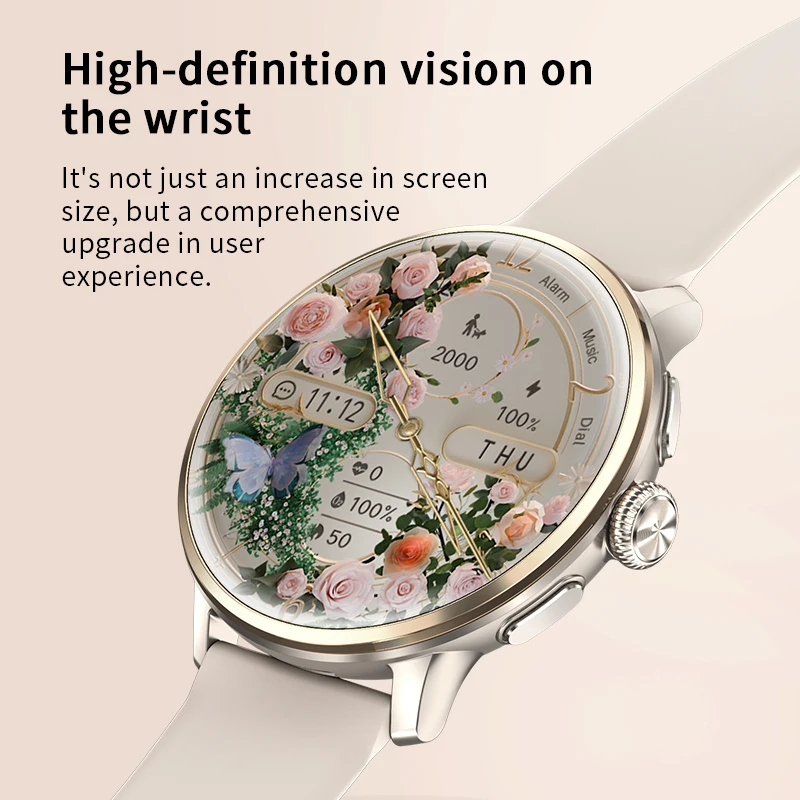 New H88 4G Lady Smart Watch SIM Card 1.65''AMOLED 480*480 950mAh Video Call WIFI GPS Women Men Dual System Google Play Maps