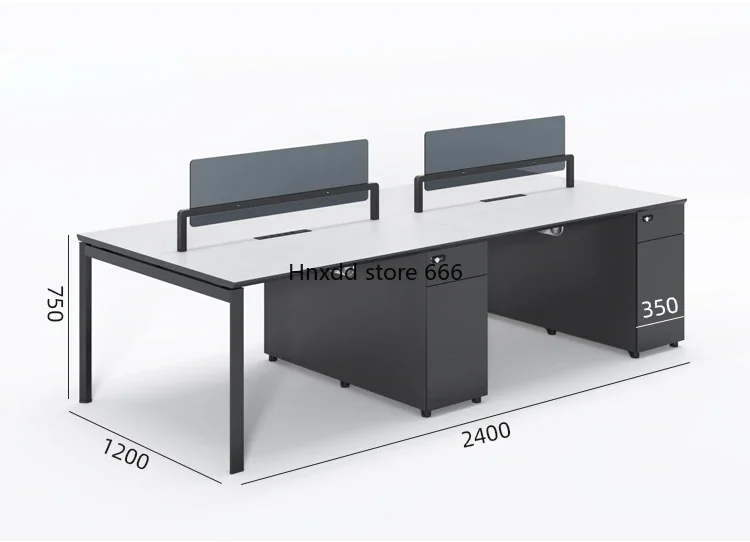 

Staff office desk and chair combination is simple and modern