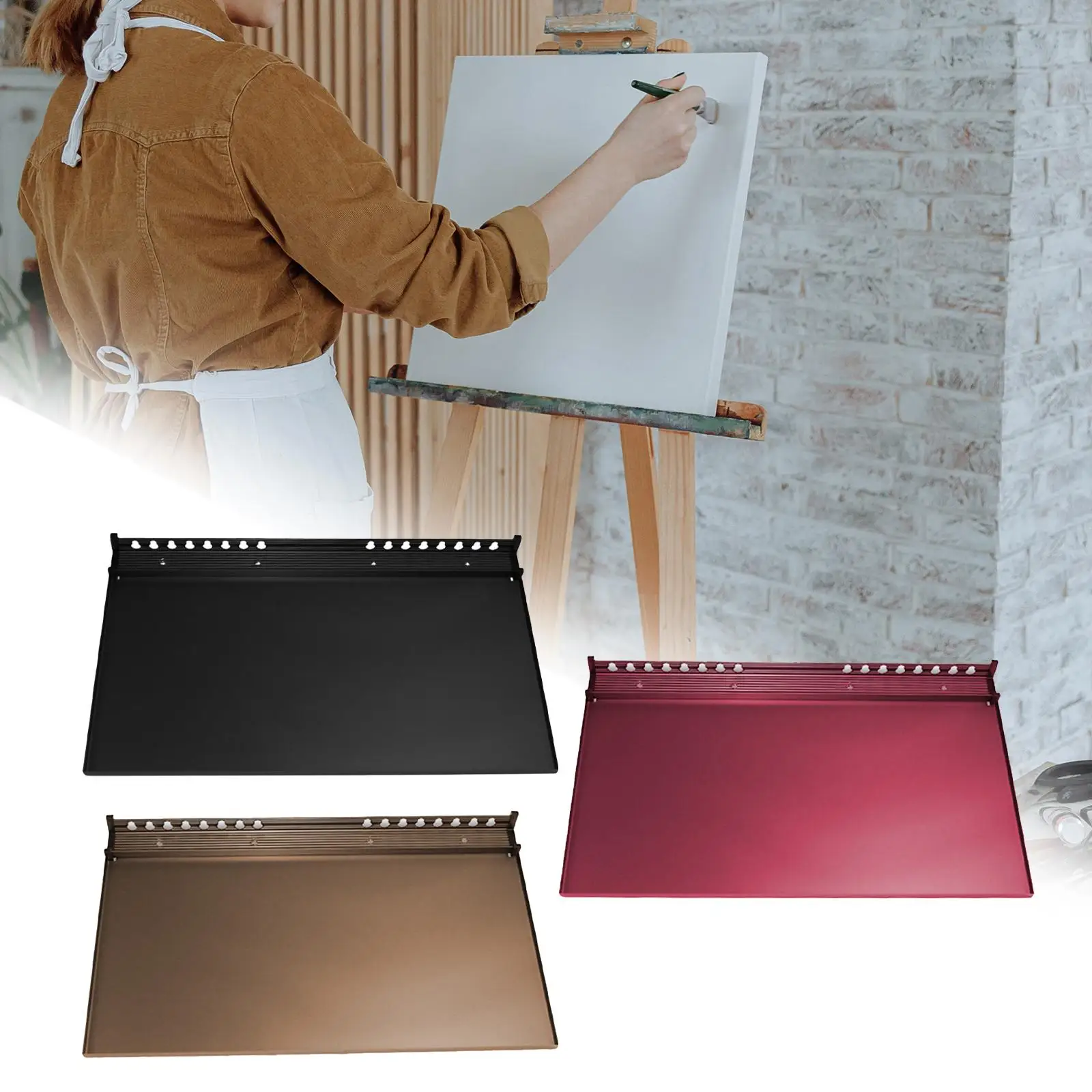 Aluminum Alloy Easel Tray Rack Portable Replacement Sketch Shelf Painting