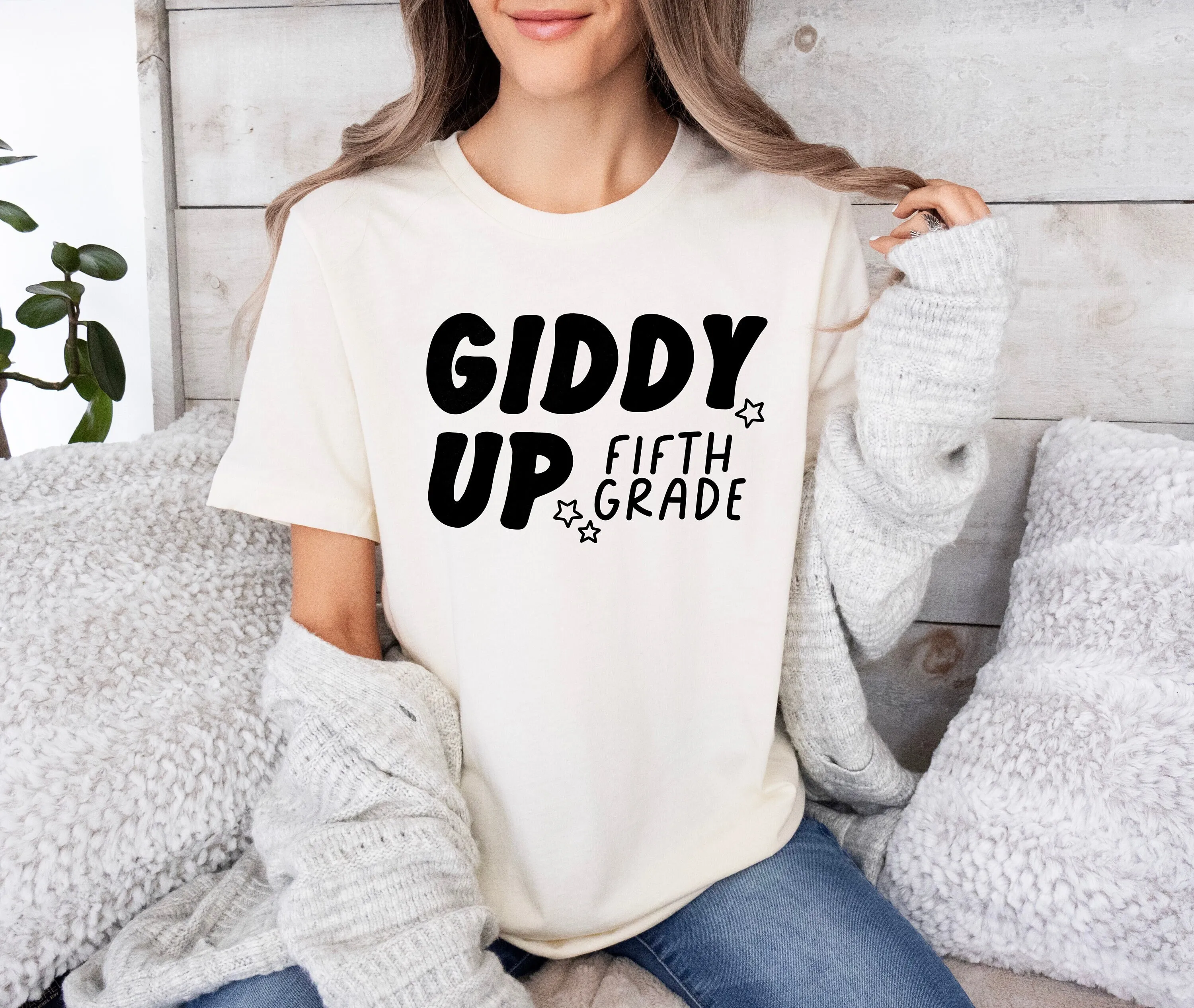 Teacher Giddy Up Grade Level T Shirt Specials Team Colorful Cute Comfy Kinder First Second Third Fourth Fifth Cowboy