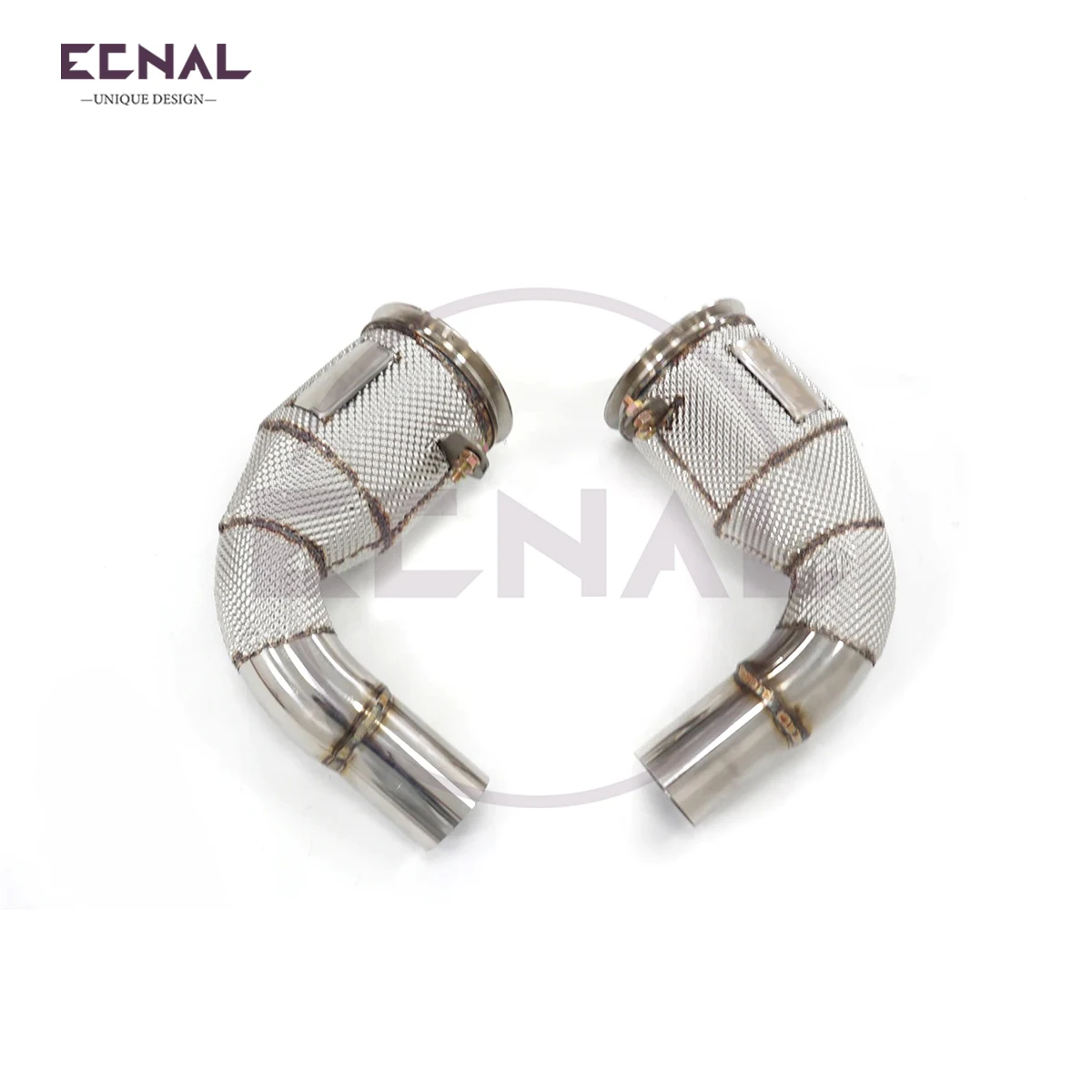 Ecnal Exhaust Downpipe with OPF for Porsche 911 992 3.0T 2019-2024 SS304 Sport Exhaust Pipe System with Catalytic Converter