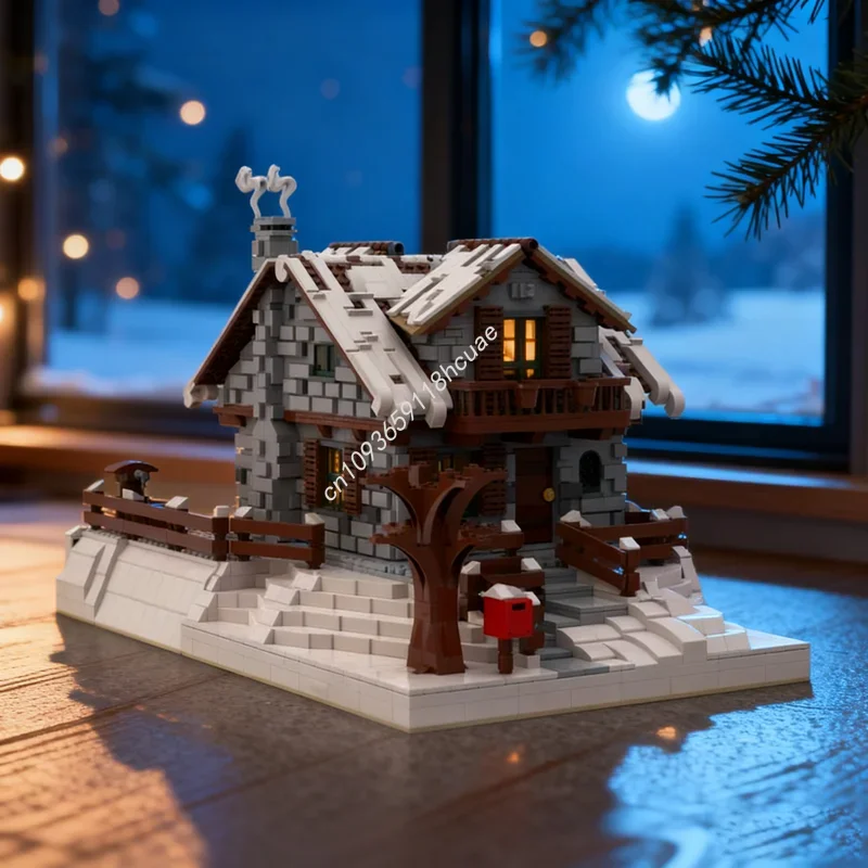 

4094pcs MOC Winter Chalet Creator Experted Model Building Blocks Architecture Christmas Gift DIY Toy Creative Kids Birthday