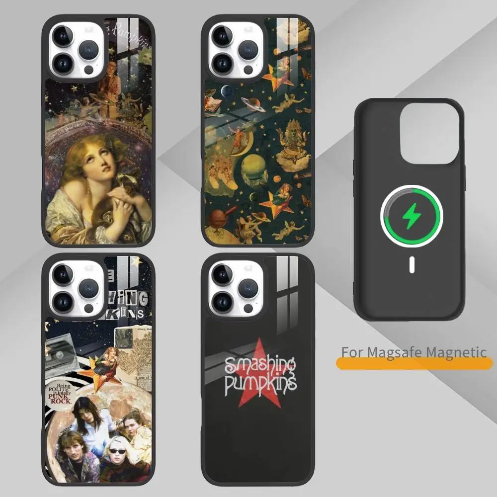

The S-Smashing P-Pumpkins Phone Case For iPhone 14,16,15,13,17,12,Plus,Pro,Max Magnetic For Magsafe Frosted Cover