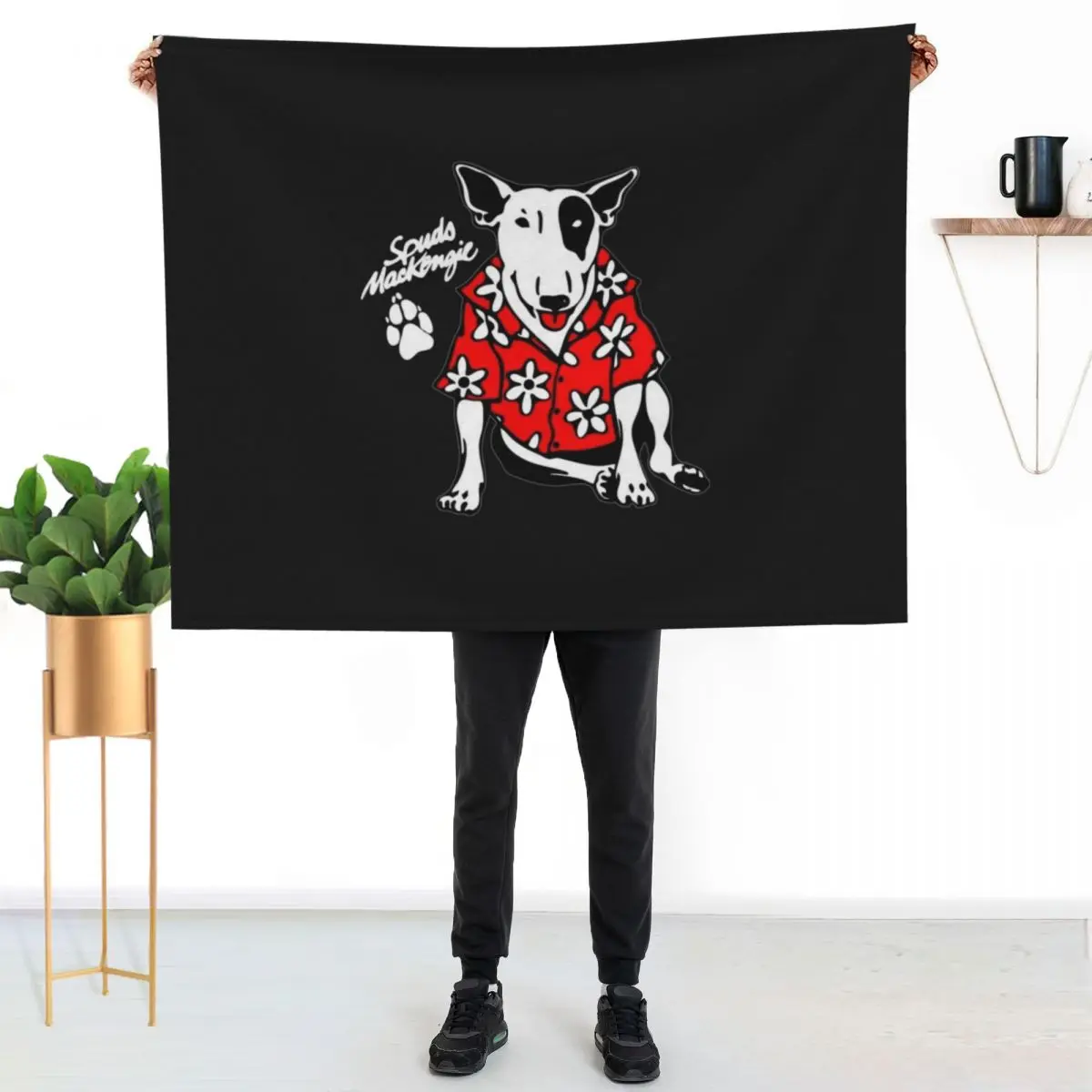 

Spuds Mackenzie Throw Blanket Warm Plush Fuzzy Blanket for Living Room