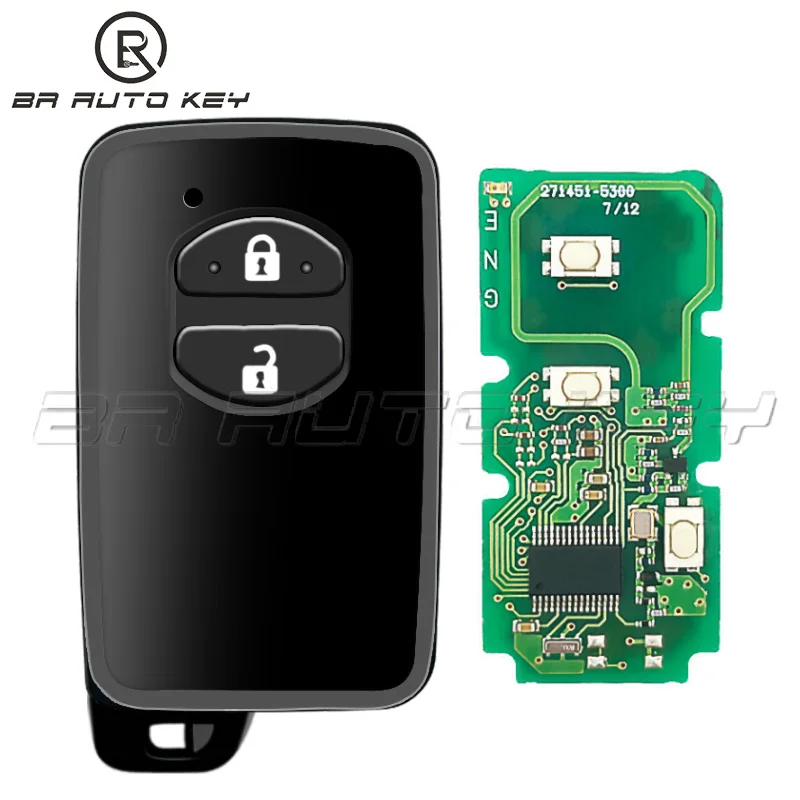 271451-5300 Original 2Button Smart Remote Key for Toyota Prius Aqua Ractis Belta Vitz Key 2003-2010 FSK 314.0MHz OEM Pcb board