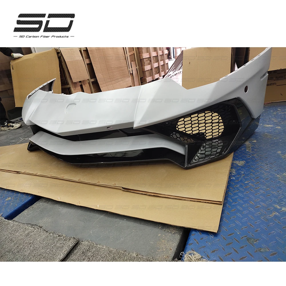 

Half Dry Carbon Fiber Front Bumper Lip diffuser For Aventador LP700 LP720 LP750 SV Style Body Kit