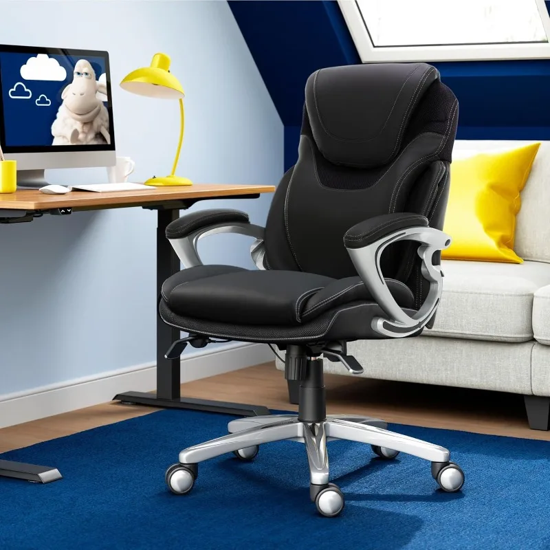 Bryce Executive Office Chair, Ergonomic Computer DeskChair, Patented Air Lumbar Technology, Comfortable Layered Body Pillows