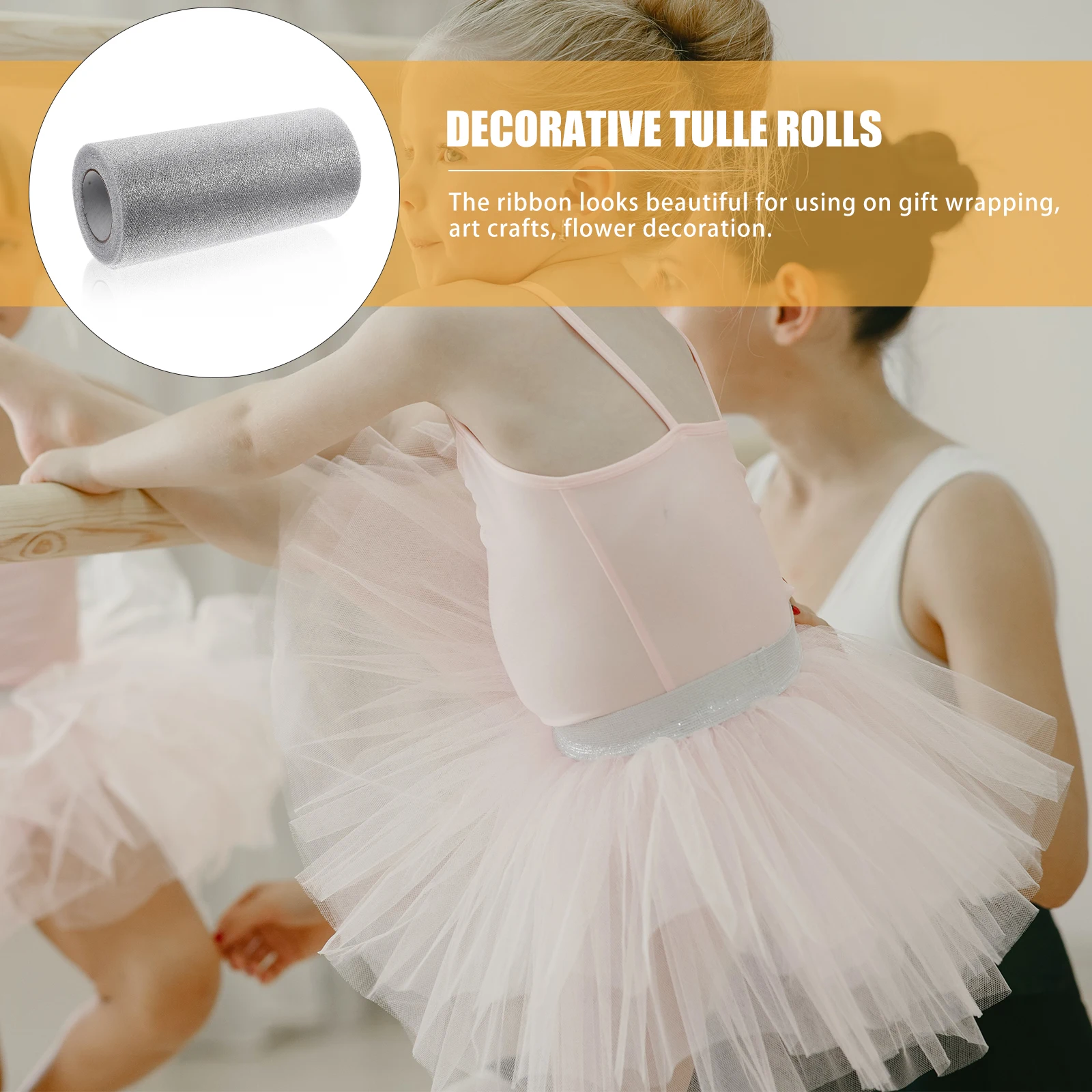 

Glitter Net Ribbon Rolls Premium Polyester DIY Mesh Mesh Gauze Rolls Gauze Decorative Fabric Spool Crafts Flower