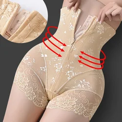 High Waist Trainer Body shaper Zip Tummy Belly Control Panties Shapewear women Girdle Slimming pants fajas colombianas Underwear