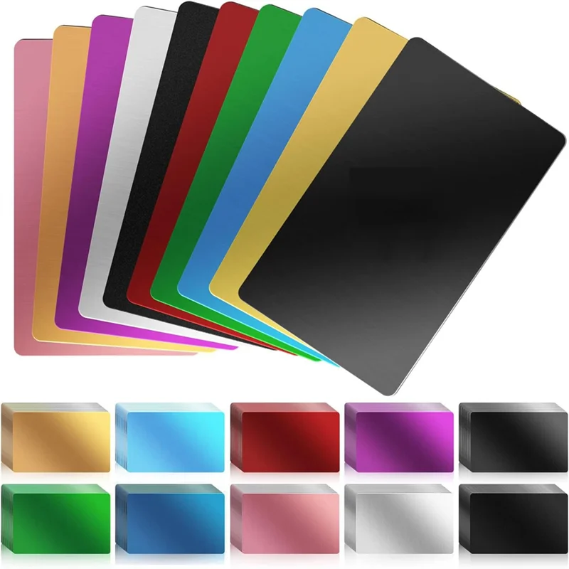 AEE7-Laser Engraving Blanks, For CNC Engraving, Laser Crafting, Multipurpose Metal Business Cards. DIY Gift Cards