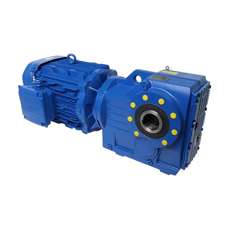 Helical gear spur bevel gear reducer right angle output servo motor variable frequency motor encoder