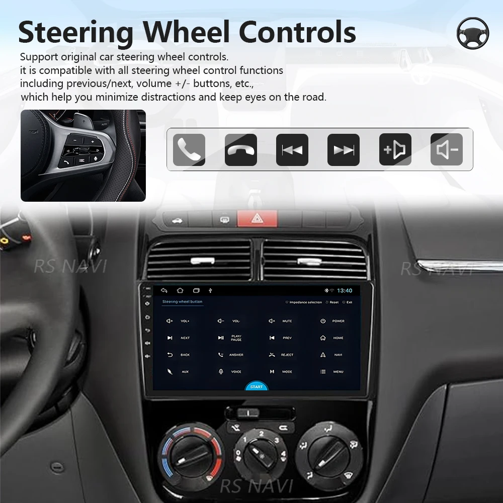 Android 16 For Fiat Grande Punto Linea 2007 - 2012 Carplay Auto Car Radio Player BT videosteering wheel app control DSP WiFi+4G