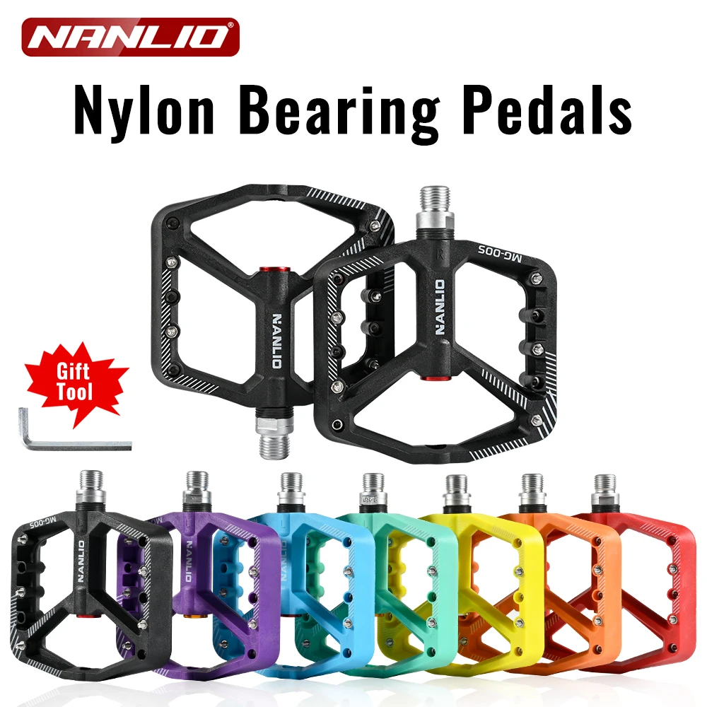 NANLIO Bicycle Pedal Mountain Highway Self CNC Bearing Cleat Pedal Bicycle Pedal Bicycle Parts