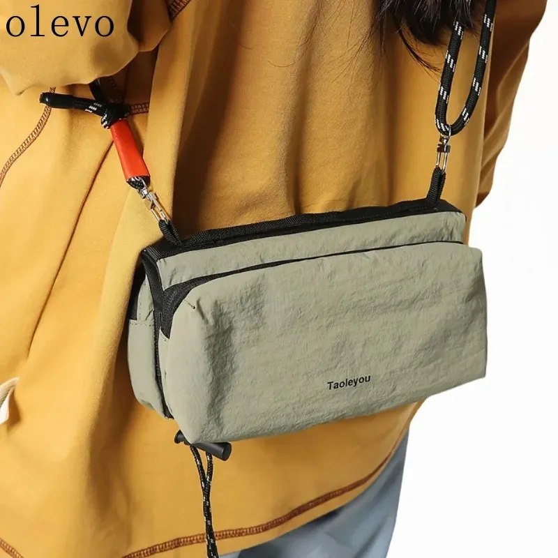 Durable Nylon Unisex Camp Messenger Bag Large Capacity Shoulder Backpack for Hiking Travel Daily Commute
