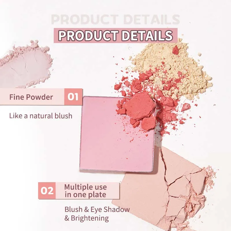Judydoll Jednokolorowa Matowa Paleta do Policzków Podkreślająca Rozświetlenie Delikatny Połysk Codzienna Atmosfera Cień do Powiek Róż do Makijażu Twarzy
