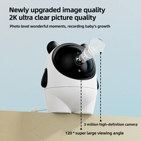 Danmini 2K HD Baby Monitor Tuya App Remote Control 3 Megapixel 120° Camera Temperature Detection Infrared Night Vision Babyphone